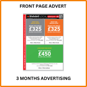 Webdeli Local 3 Months Front Page Advertisement